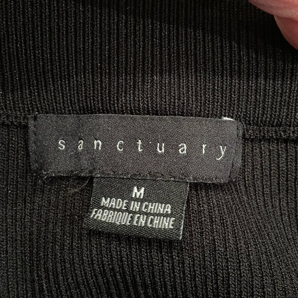 Classic Sanctuary Long Black Knit Maxi Skirt with high slit-Medium - Picture 4 of 10